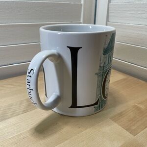 Starbucks City Mug Collector Series London Mug with White and Green Design